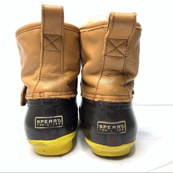JCrew X Sperry Duckboots Leather Rubber Size 9 - Picture 5 of 10